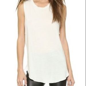 Haute Hippie tank with shirt tail hem.